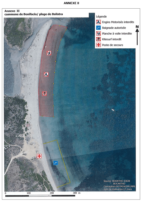 Mouillage Bonifacio A2 plage de balistra