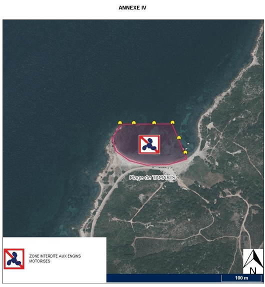 Mouillage Bonifacio A4 plage de Tamaris