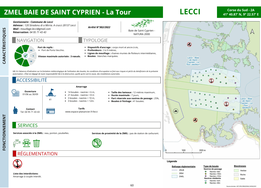 ZMEL Lecci _ baie saint cyprien La tour